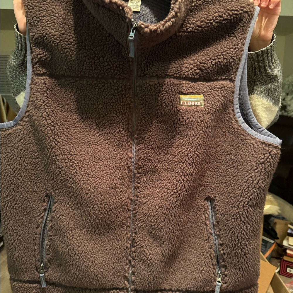 L.L. Bean Cozy Brown Fleece Vest